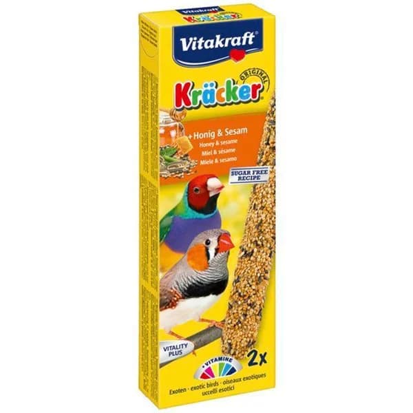 Barrita pajaros exóticos miel-sésamo VITAKRAFT, 2 uds, caja 60 g - 0.06 kg - Imagen del producto en Findit