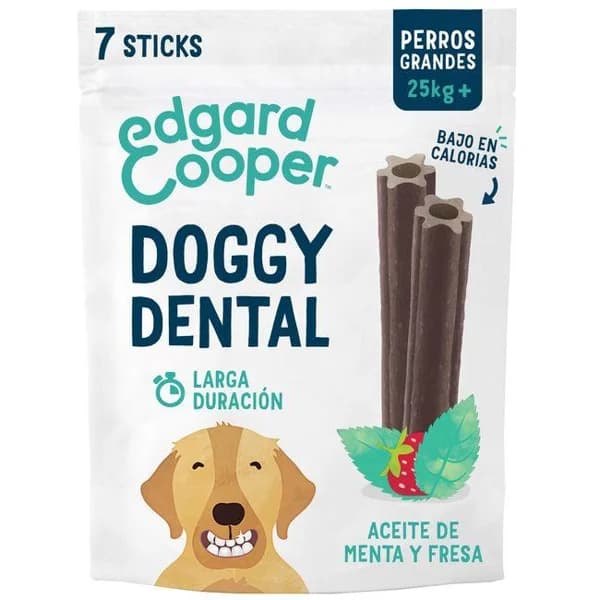 Snack dental fresa-menta perro grande EDGARD&COOPER, bolsa 240 g - 1 ud - Imagen del producto en Findit