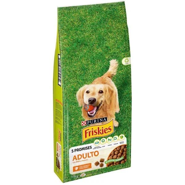 Alimento de ave y verdura para perro adulto FRISKIES, saco 15 kg - 1 ud - Imagen del producto en Findit