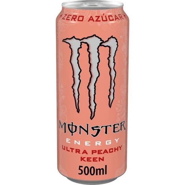 Bebida energética sin azúcar MONSTER ULTRA PEACHY, lata 50 cl - 0.5 l - Imagen del producto en Findit