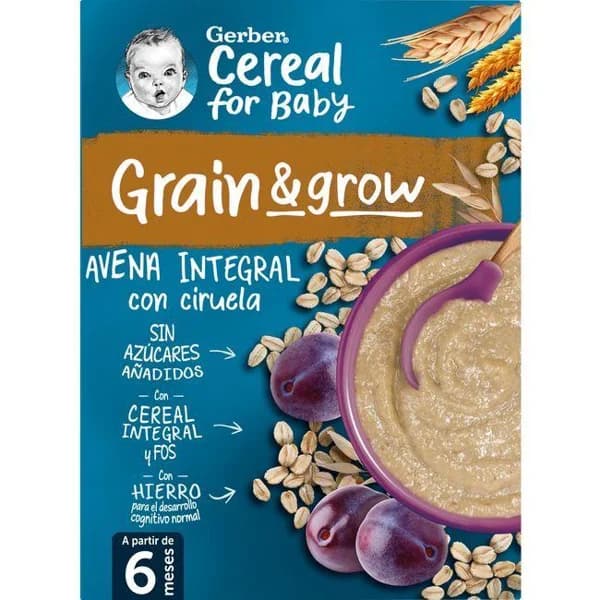 Papilla de avena con ciruela GERBER, caja 250 g - 0.25 kg - Imagen del producto en Findit