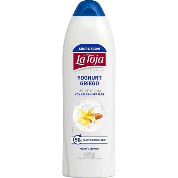 Gel de ducha yogur griego LA TOJA, bote 600 ml - 0.6 l - Imagen del producto en Findit