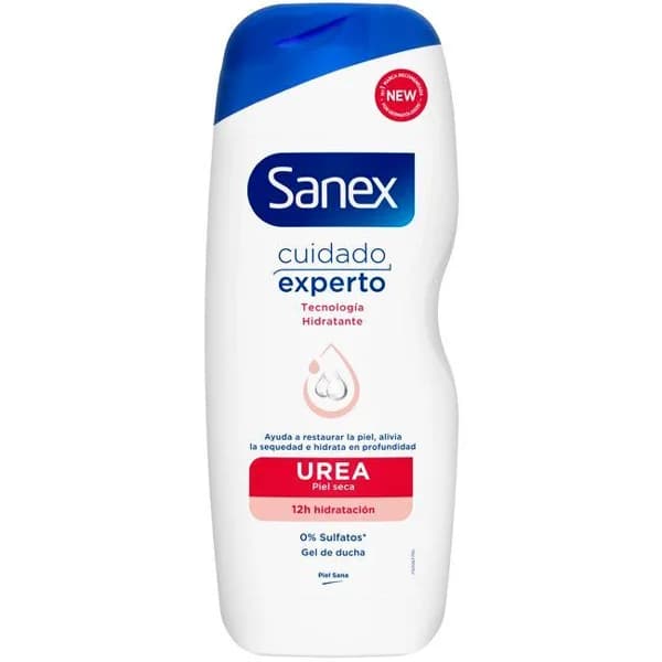 Gel de ducha cuidado expert urea SANEX, bote 600 ml - 0.6 l - Imagen del producto en Findit