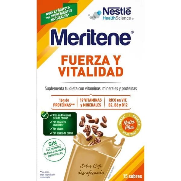 Bebida soluble sabor a café MERITENE, pack 15x30 g - 0.45 kg - Imagen del producto en Findit