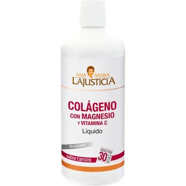 Colágeno líquido sabor cereza ANA M. LAJUSTICIA, botella 1 litro - 1 l - Imagen del producto en Findit