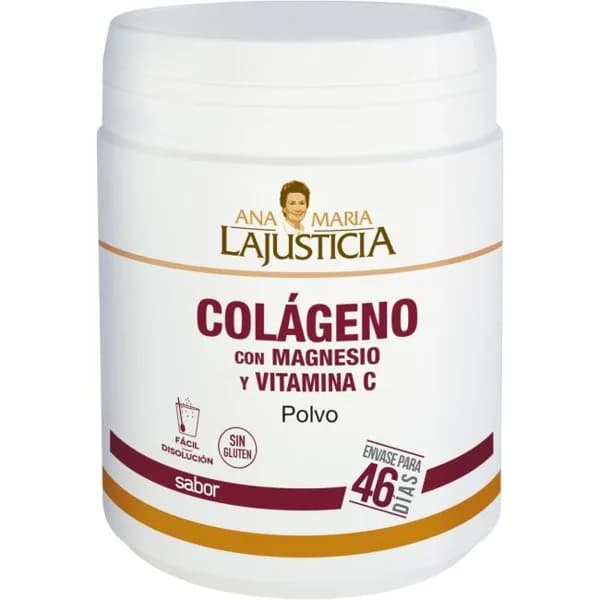 Colágeno con sabor fresa ANA MARIA LAJUSTICIA, bote 350 g - 0.35 kg - Imagen del producto en Findit