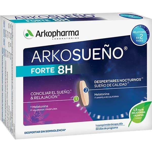 Arkosueño Forte 8H ARKOPHARMA, caja 30 cápsulas - 30 ud - Imagen del producto en Findit