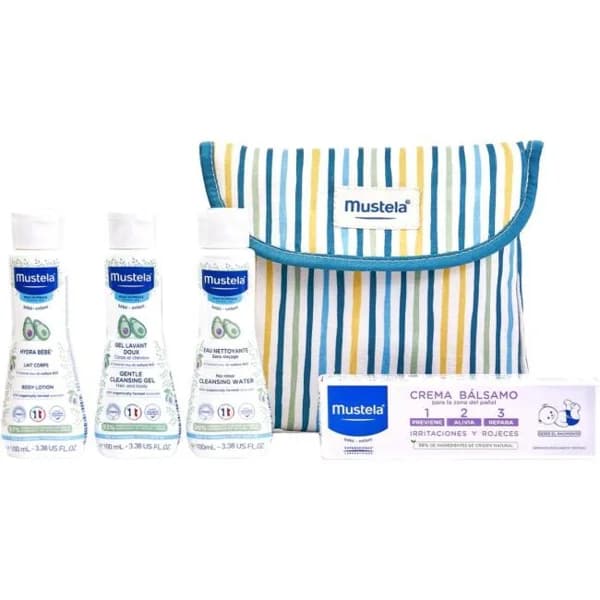 Neceser a rayas Little Moments MUSTELA, set 1 ud - 1 ud - Imagen del producto en Findit