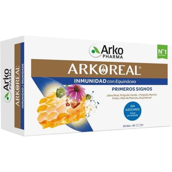 Jalea real inmunidad sin azúcar ARKOPHARMA, caja 20 ampollas - 20 ud - Imagen del producto en Findit