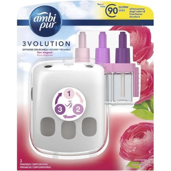 Ambientador flor 3 vol. fAMBIPUR, aparato+recambio - 1 ud - Imagen del producto en Findit