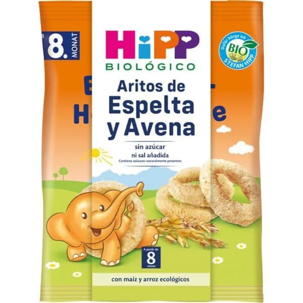 Aritos de espelta y avena bio HIPP, bolsa 30 g - 0.03 kg - Imagen del producto en Findit