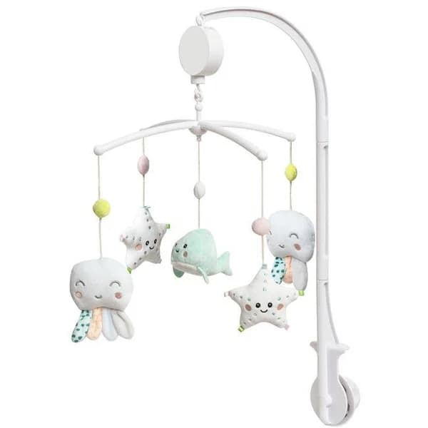 Carrusel musical 5 muñecos ballena verde, favorece el descanso del bebé INTERBABY - 1 ud - Imagen del producto en Findit