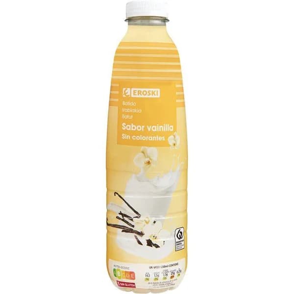 Batido de vainilla EROSKI, botella 1 litro - 1 l - Imagen del producto en Findit
