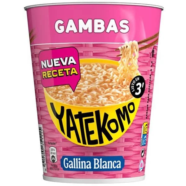 Fideos orientales de gamba YATEKOMO, cup 60 g - 0.06 kg - Imagen del producto en Findit