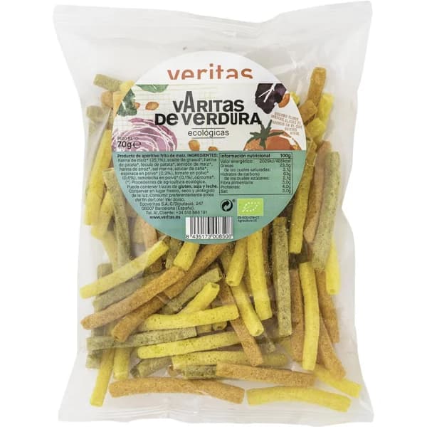 Varitas de verduras eco VERITAS, bolsa 70 g - 0.07 kg - Imagen del producto en Findit