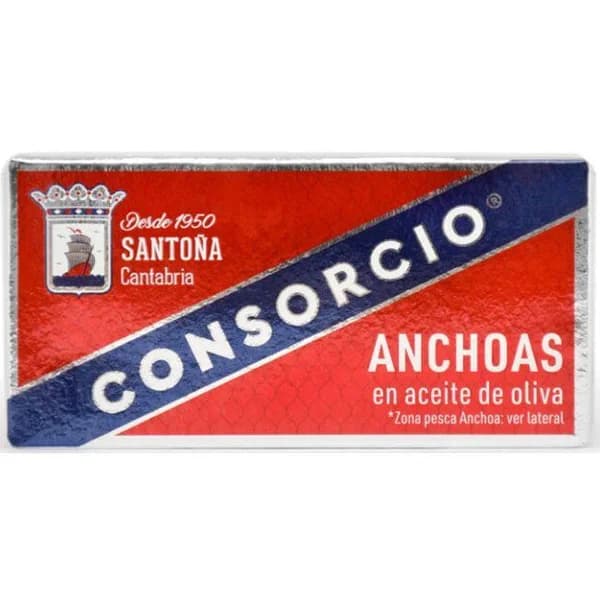 Anchoa en aceite de oliva CONSORCIO, lata 29 g - 0.03 kg - Imagen del producto en Findit