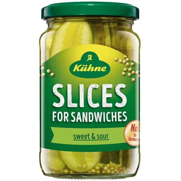 Pepinillos en lonchas KHUNE, frasco 185 g - 0.18 kg - Imagen del producto en Findit