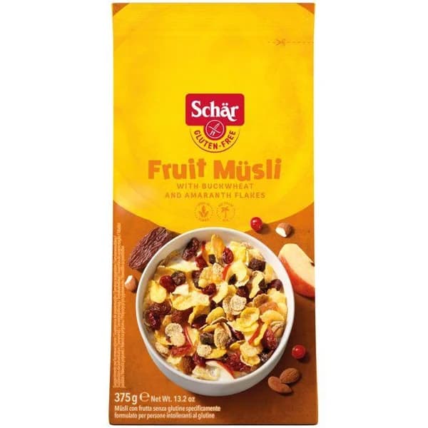Fruit Müsli sin gluten SCHAR, paquete 375 g - 0.38 kg - Imagen del producto en Findit