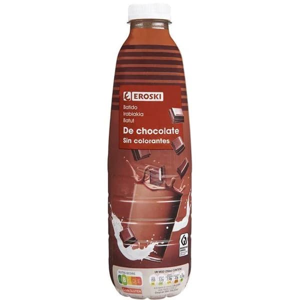 Batido de cacao EROSKI, botella 1 litro - 1 l - Imagen del producto en Findit