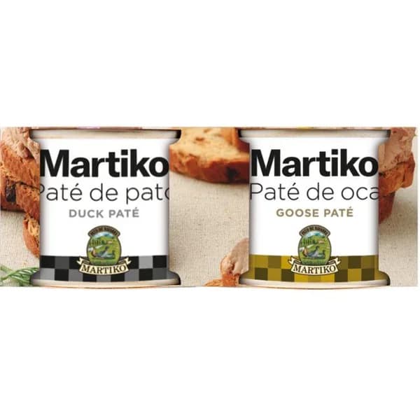 Paté de oca y paté de pato MARTIKO, pack 2x70 g - 1 ud - Imagen del producto en Findit