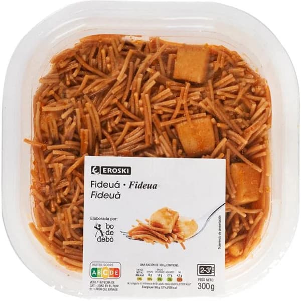 Fideuá EROSKI, bandeja 300 g - 0.3 kg - Imagen del producto en Findit