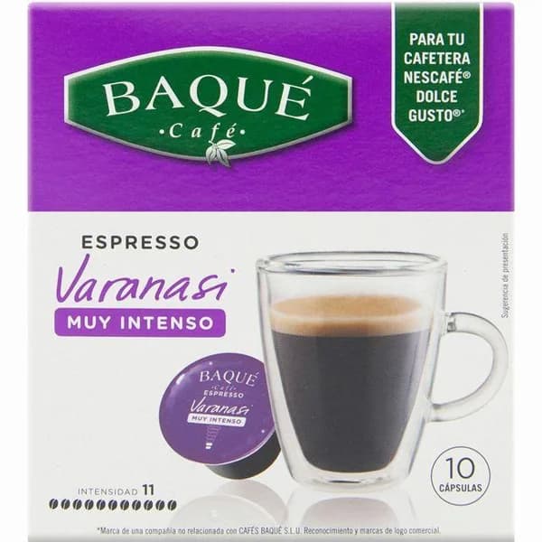 Café Varanassi compatible Nespresso BAQUÉ, caja 10 uds - 10 ud - Imagen del producto en Findit