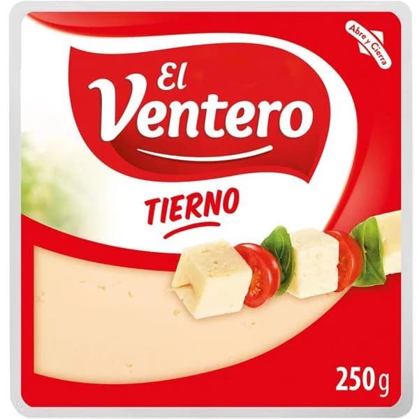 Queso tierno El VENTERO, cuña 250 g - 0.25 kg - Imagen del producto en Findit