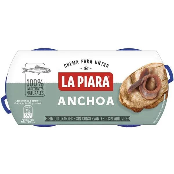 Paté de anchoa LA PIARA, pack 2x77 g - 1 ud - Imagen del producto en Findit