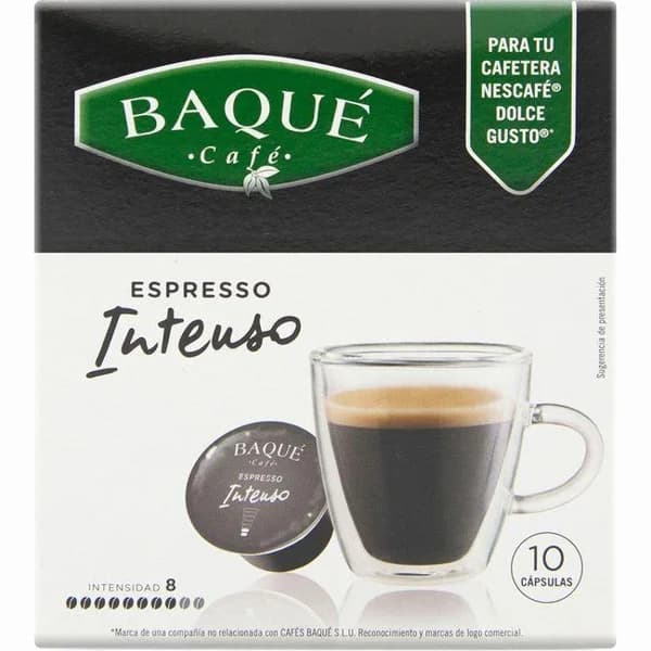 Café sabor intenso compatible Dolce Gusto BAQUÉ, caja 10 uds - 10 ud - Imagen del producto en Findit