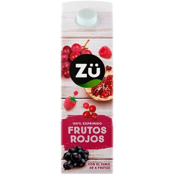 Zumo exprimido de frutos rojos ZÜ, brik 1 litro - 1 ud - Imagen del producto en Findit