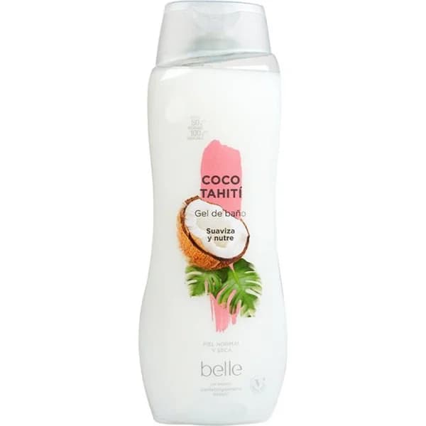 Gel de ducha coco Tahiti piel normal y seca BELLE, bote 750 ml - 0.75 l - Imagen del producto en Findit