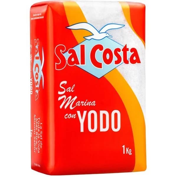 Sal con yodo COSTA, paquete 1 kg - 1 kg - Imagen del producto en Findit