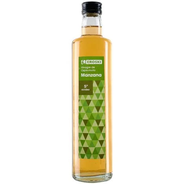 Vinagre de manzana EROSKI, botella 50 cl - 0.5 l - Imagen del producto en Findit