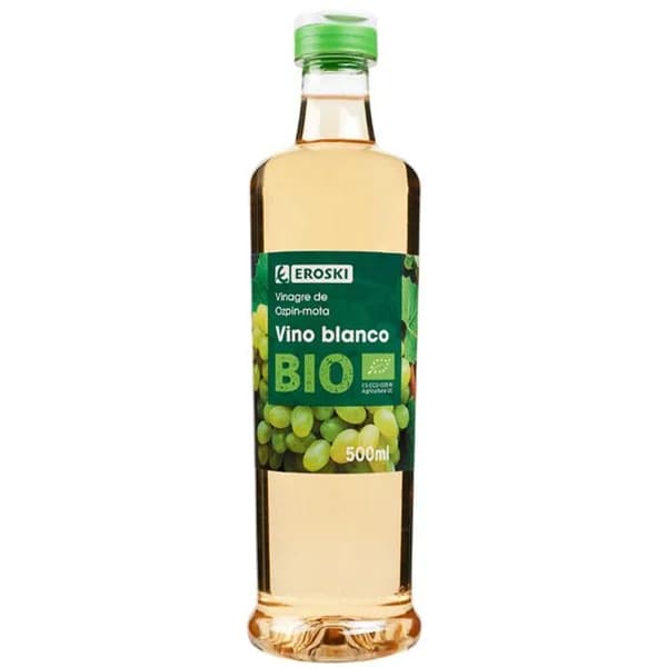 Vinagre de vino EROSKI BIO, botella 500 ml - 0.5 l - Imagen del producto en Findit