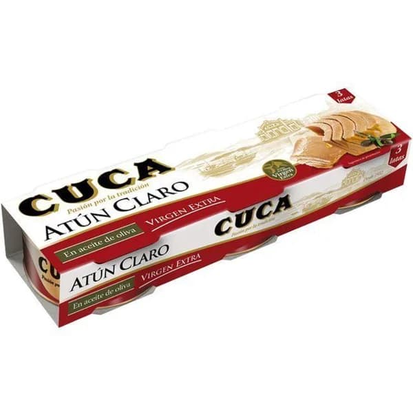 Atún claro en aceite virgen CUCA, pack 3x65 g - 0.2 kg - Imagen del producto en Findit