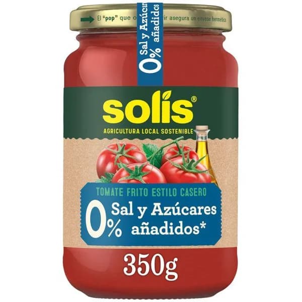 Tomate frito casero 0% SOLÍS, frasco 350 g - 0.35 kg - Imagen del producto en Findit