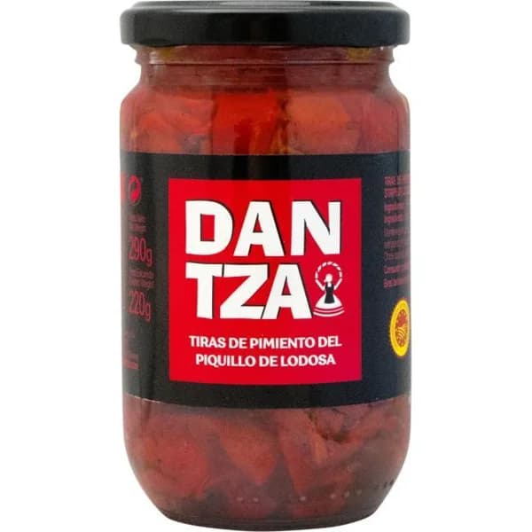 Pimiento del piquillo en tiras DANTZA, frasco 220 g - 0.22 kg - Imagen del producto en Findit