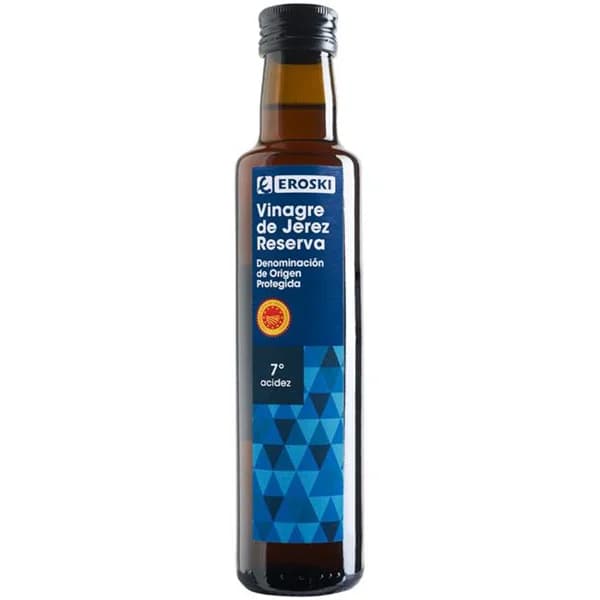 Vinagre de Jerez reserva EROSKI, botella 25 cl - 0.25 l - Imagen del producto en Findit