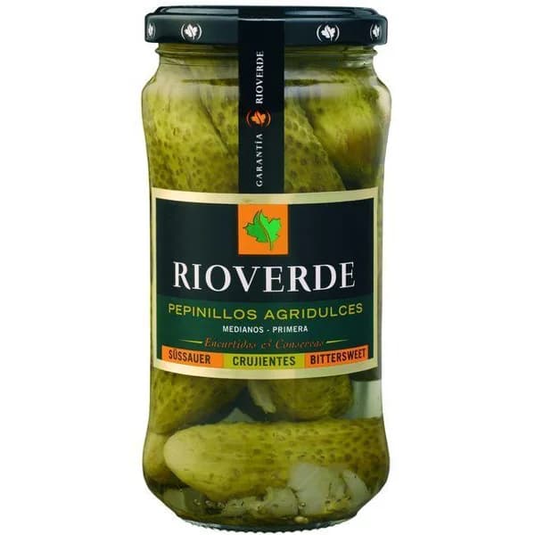 Pepinillos agridulce RIOVERDE, frasco 180 g - 0.18 kg - Imagen del producto en Findit