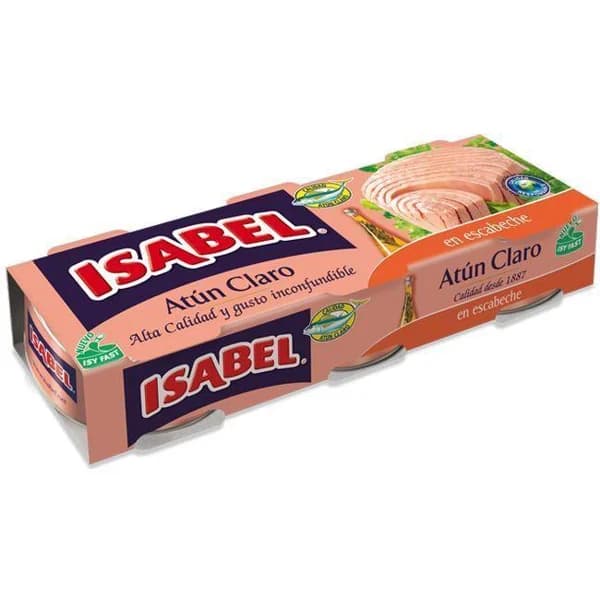Atún claro en escabeche ISABEL, pack 3x52 g - 0.16 kg - Imagen del producto en Findit