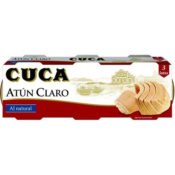 Atún claro natural CUCA, pack 3x48 g - 0.14 kg - Imagen del producto en Findit