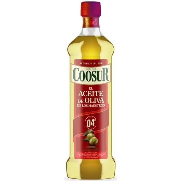 Aceite de oliva suave COOSUR, botella 1 litro - 1 l - Imagen del producto en Findit