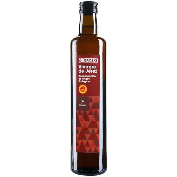 Vinagre de Jerez EROSKI, botella 50 cl - 0.5 l - Imagen del producto en Findit
