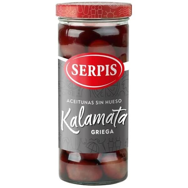 Aceituna negra kalamata SERPIS, frasco 340 g - 0.34 kg - Imagen del producto en Findit