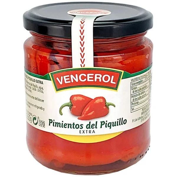 Pimiento piquillo entero VENCEROL, frasco 260 g - 0.26 kg - Imagen del producto en Findit