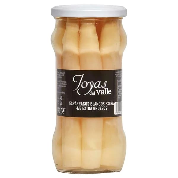 Espárrago extra grueso 4/6 piezas JOYAS DEL VALLE, frasco 325 g - 0.33 kg - Imagen del producto en Findit