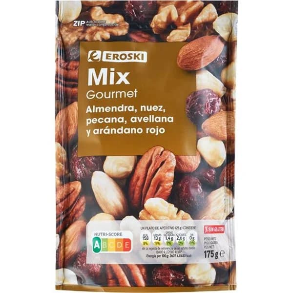 Mix gourmet EROSKI, bolsa 175 g - 0.18 kg - Imagen del producto en Findit