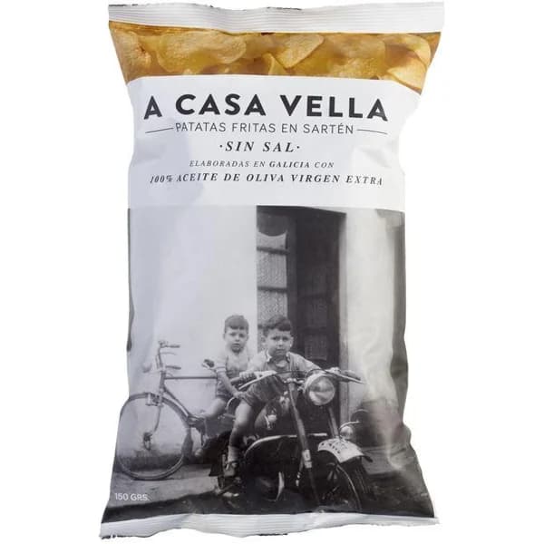 Patatas fritas a la sartén sin sal CASA VELLA, bolsa 150 g - 0.15 kg - Imagen del producto en Findit