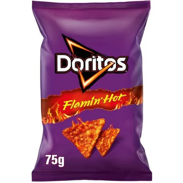 Aperitivo de maíz flamin hot DORITOS, bolsa 75 g - 0.08 kg - Imagen del producto en Findit