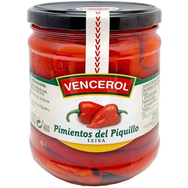 Pimiento de piquillo extra VENCEROL, frasco 620 g - 0.62 kg - Imagen del producto en Findit